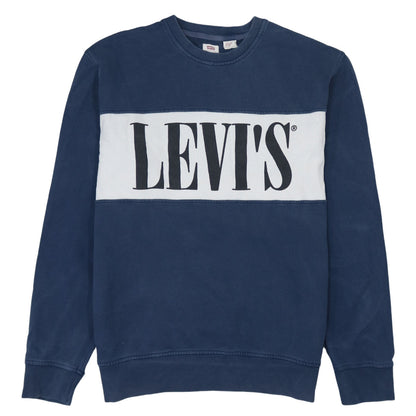 Mens UK Size L Levi's Blue Pullover Sweatshirt