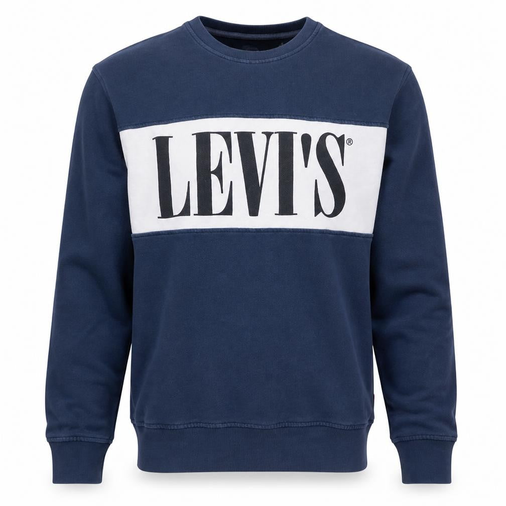 Mens UK Size L Levi's Blue Pullover Sweatshirt
