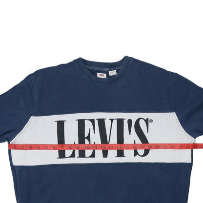 Mens UK Size L Levi's Blue Pullover Sweatshirt