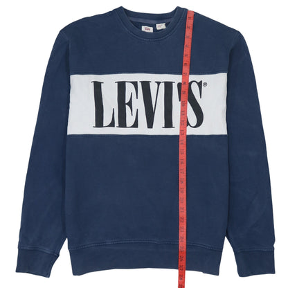 Mens UK Size L Levi's Blue Pullover Sweatshirt