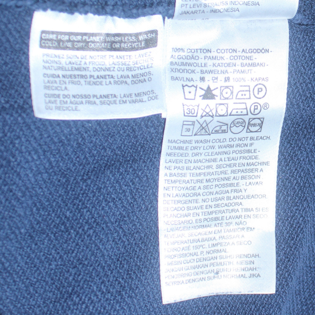 Mens UK Size L Levi's Blue Pullover Sweatshirt