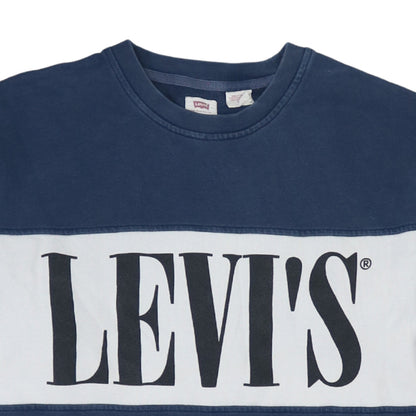 Mens UK Size L Levi's Blue Pullover Sweatshirt