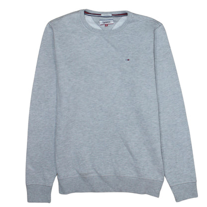 Mens UK Size S Tommy Jeans Grey Pullover Sweatshirt