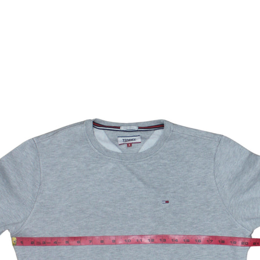 Mens UK Size S Tommy Jeans Grey Pullover Sweatshirt