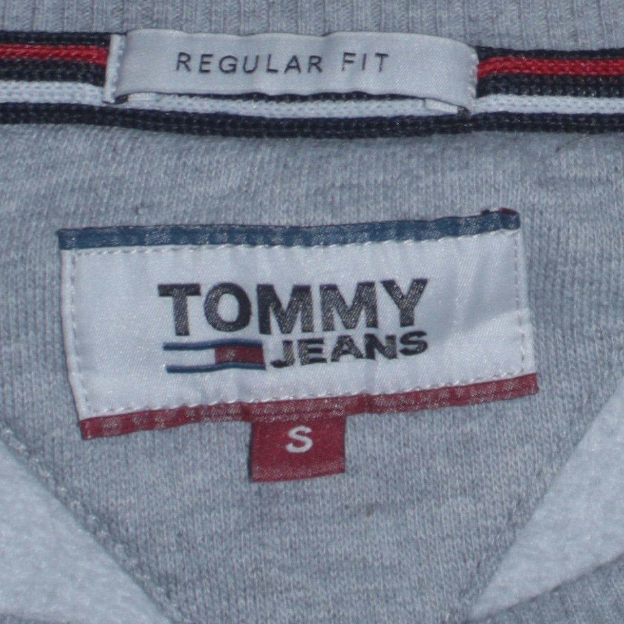 Mens UK Size S Tommy Jeans Grey Pullover Sweatshirt