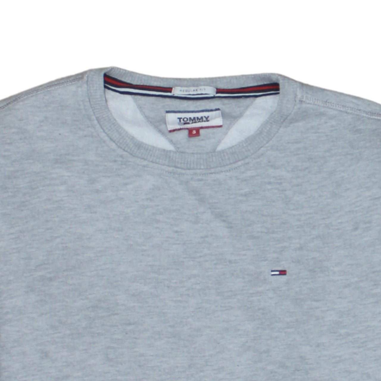 Mens UK Size S Tommy Jeans Grey Pullover Sweatshirt