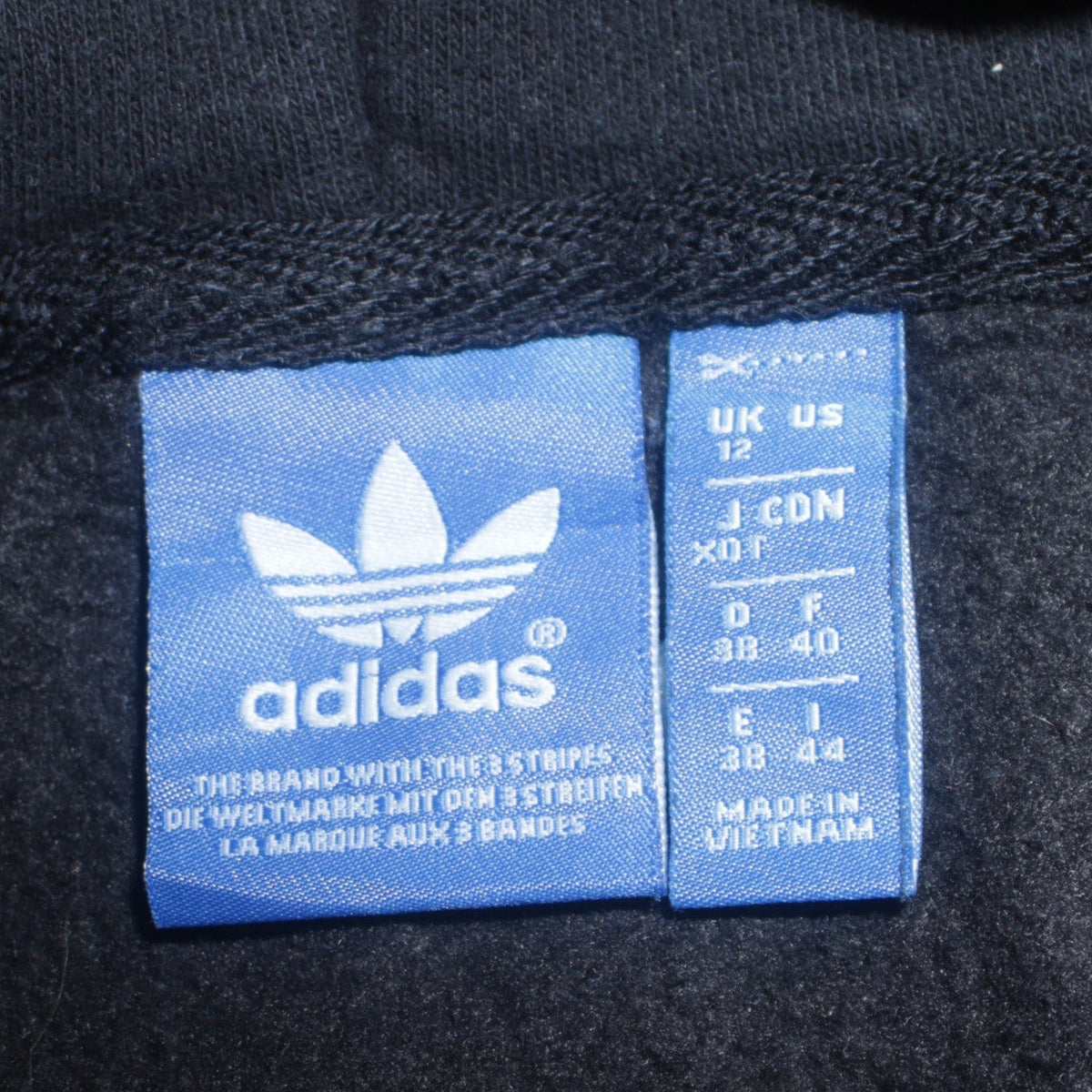 Womens UK Size 12 adidas Black Pullover Hoodie