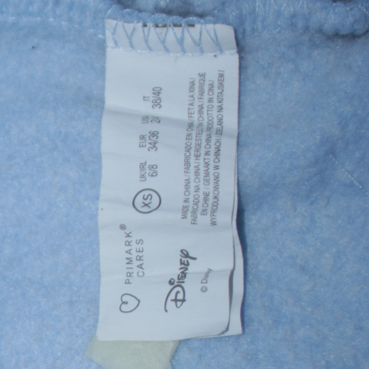 Womens UK Size XS Disney Blue Pullover Sweatshirt