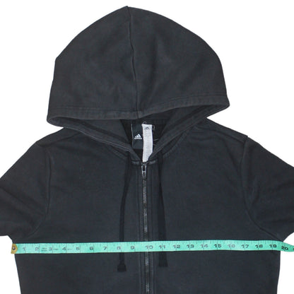 Womens UK Size L adidas Black Full Zip Hoodie
