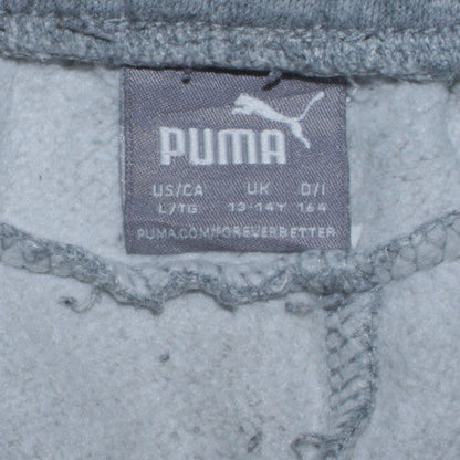 Puma Boys Grey 13-14 Years Jogger Sweatpants with Elastic Waist