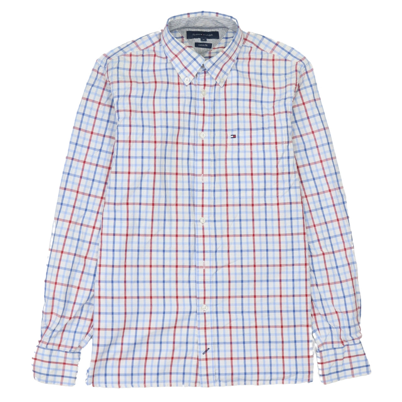 Tommy Hilfiger Men's Multicoloured Check Cotton Slim Fit Shirt M
