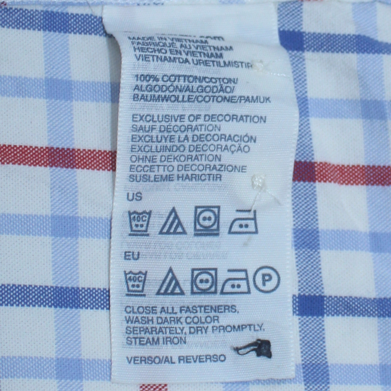 Tommy Hilfiger Men's Multicoloured Check Cotton Slim Fit Shirt M