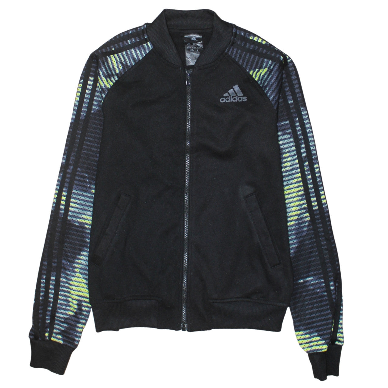 Womens UK Size XS adidas Black Full Zip Hoodie