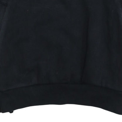 Adidas Boys Black Pullover Hoodie 13-14 Years Graphic Print Cotton Blend
