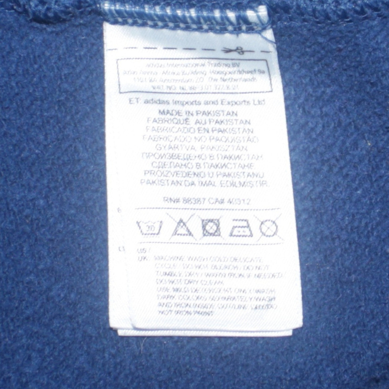 Mens UK Size S adidas Blue Pullover Hoodie