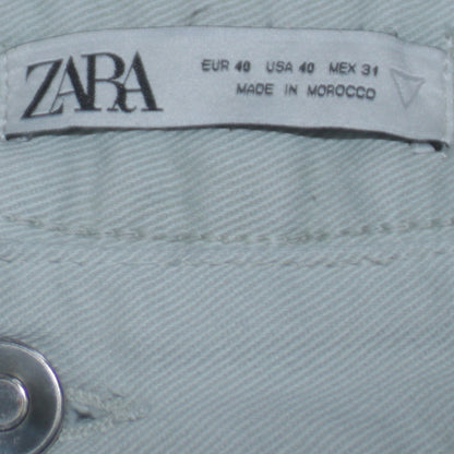 Womens UK Size 12 Zara Regular Fit Straight Blue Jeans