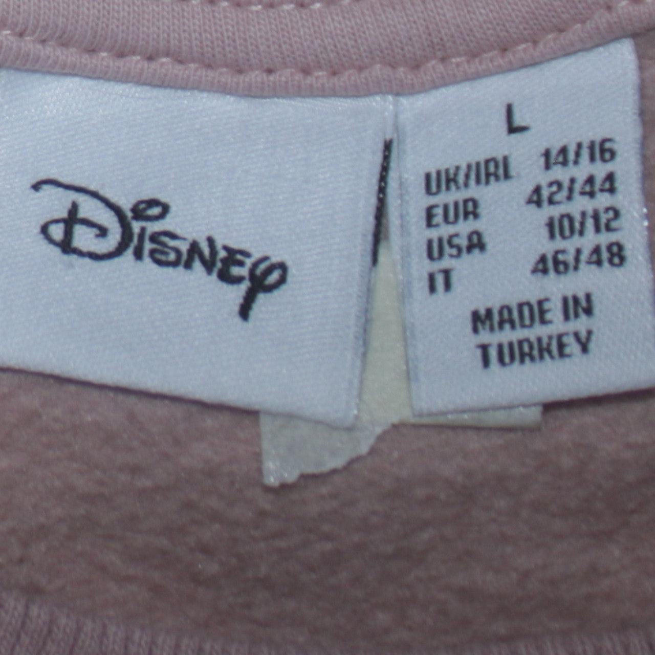 Womens UK Size L Disney Pink Pullover Sweatshirt