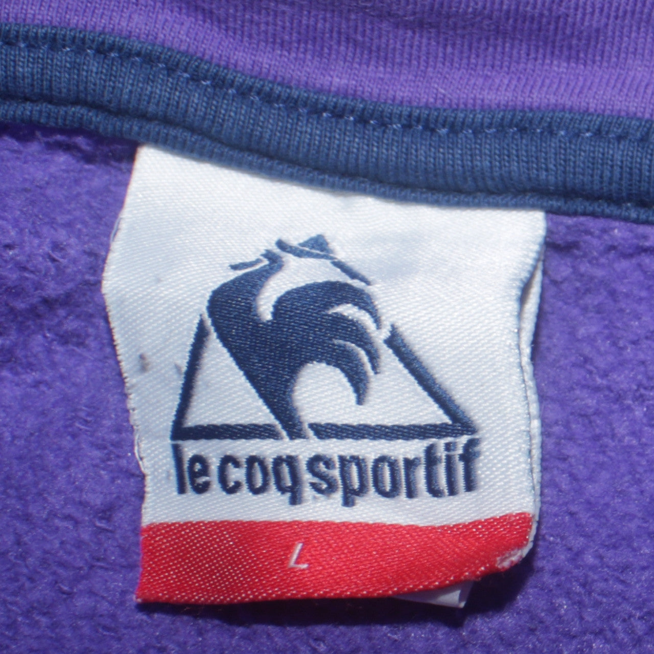 Mens UK Size L le coq sportif Purple Pullover Hoodie