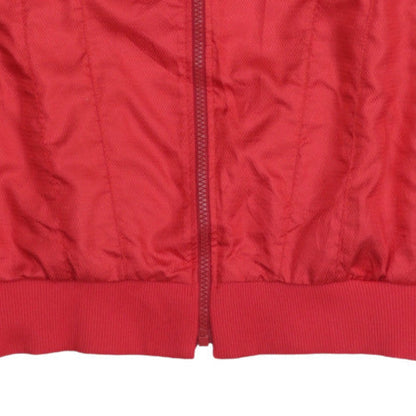 ASICS Women Red Track Jacket Size 10 Lightweight Zip Sports Top