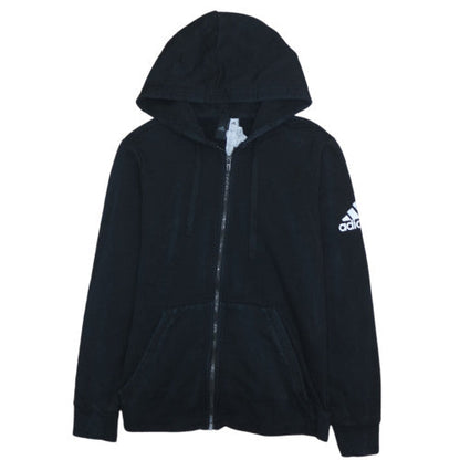 Womens UK Size L adidas Black Full Zip Hoodie