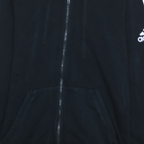 Womens UK Size L adidas Black Full Zip Hoodie