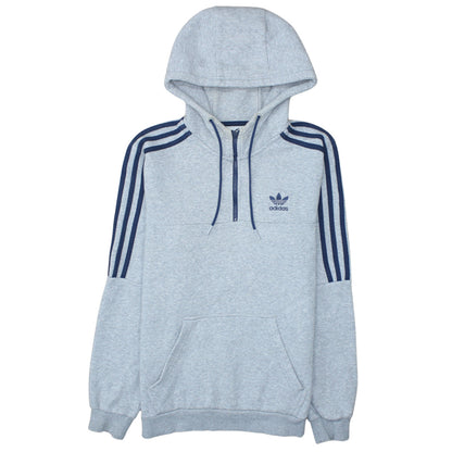 Mens UK Size S adidas Grey 1/2 Zip Hoodie