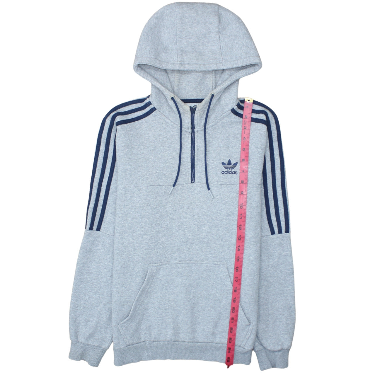 Mens UK Size S adidas Grey 1/2 Zip Hoodie