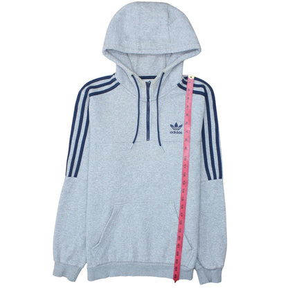Mens UK Size S adidas Grey 1/2 Zip Hoodie