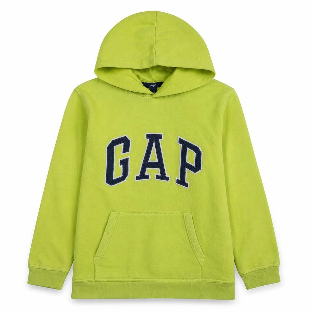 Gap Kids Boys Green Pullover Hoodie 13 Years Cotton Logo Style