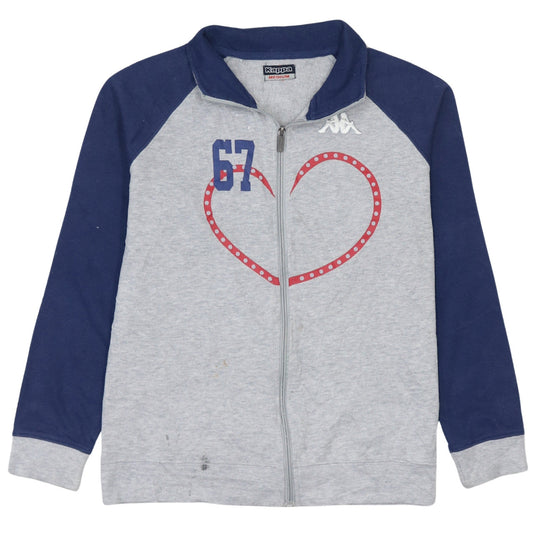 Womens UK Size M Kappa Grey Full Zip Sweatshirt