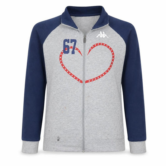 Womens UK Size M Kappa Grey Full Zip Sweatshirt
