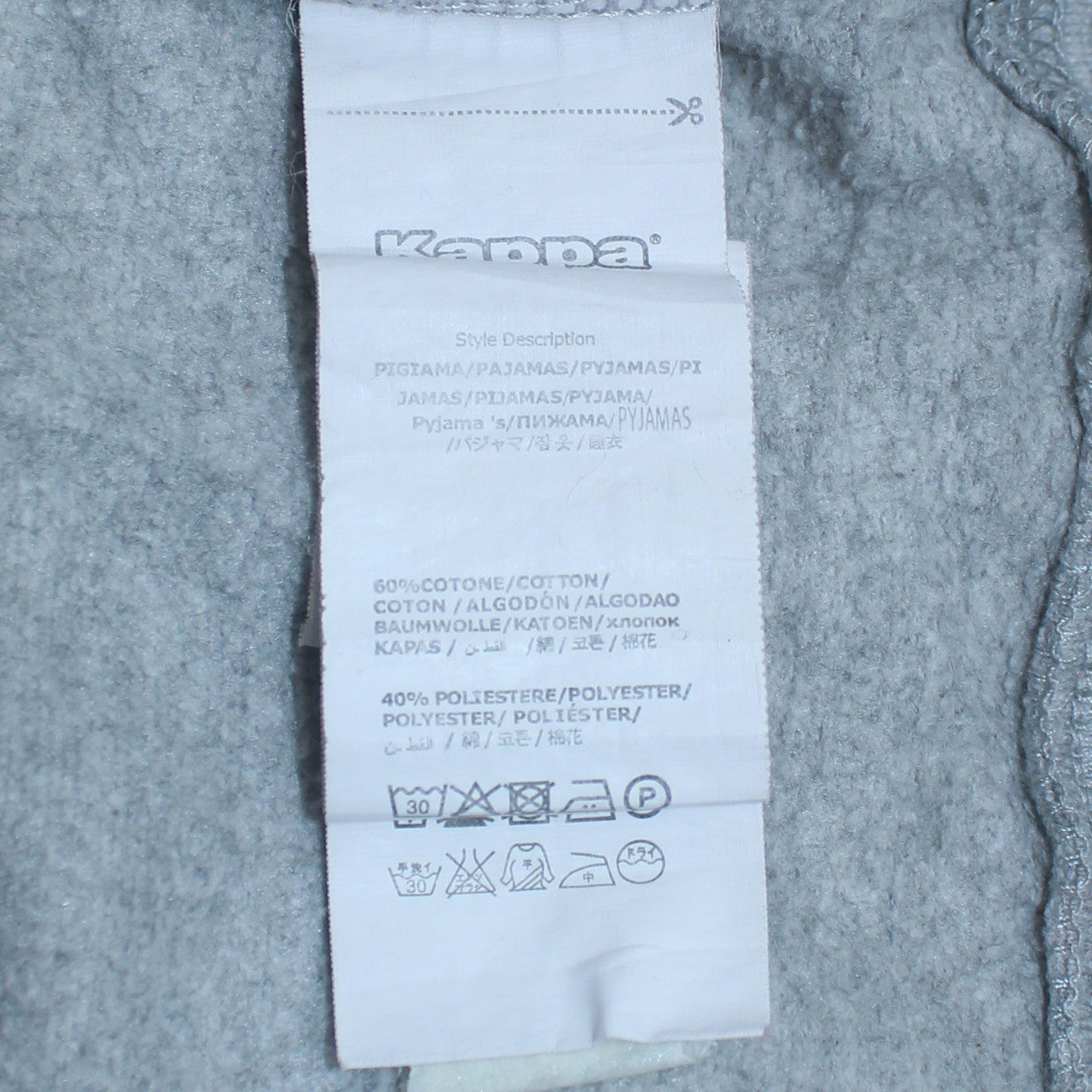 Womens UK Size M Kappa Grey Full Zip Sweatshirt