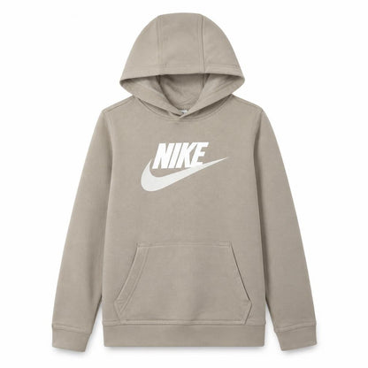 Nike Boys Beige Pullover Hoodie L 147-158cm Long Sleeve Graphic Logo