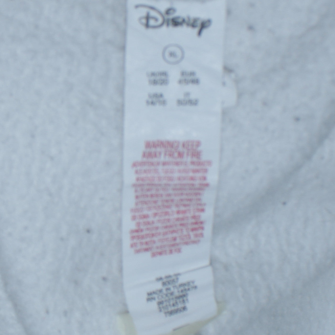 Womens UK Size XL Disney White Pullover Hoodie