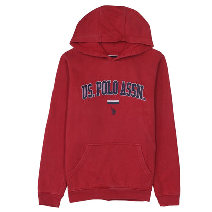 Boys UK Size 14-15 Years U.S. Polo Assn. Red Pullover Hoodie