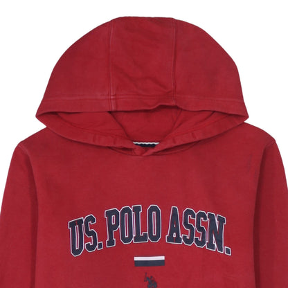 Boys UK Size 14-15 Years U.S. Polo Assn. Red Pullover Hoodie
