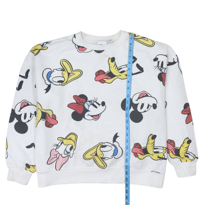 Womens UK Size L Disney White Pullover Sweatshirt