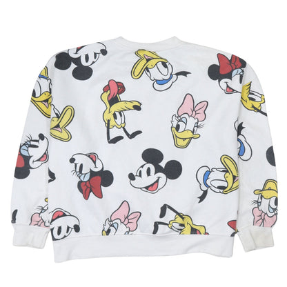 Womens UK Size L Disney White Pullover Sweatshirt