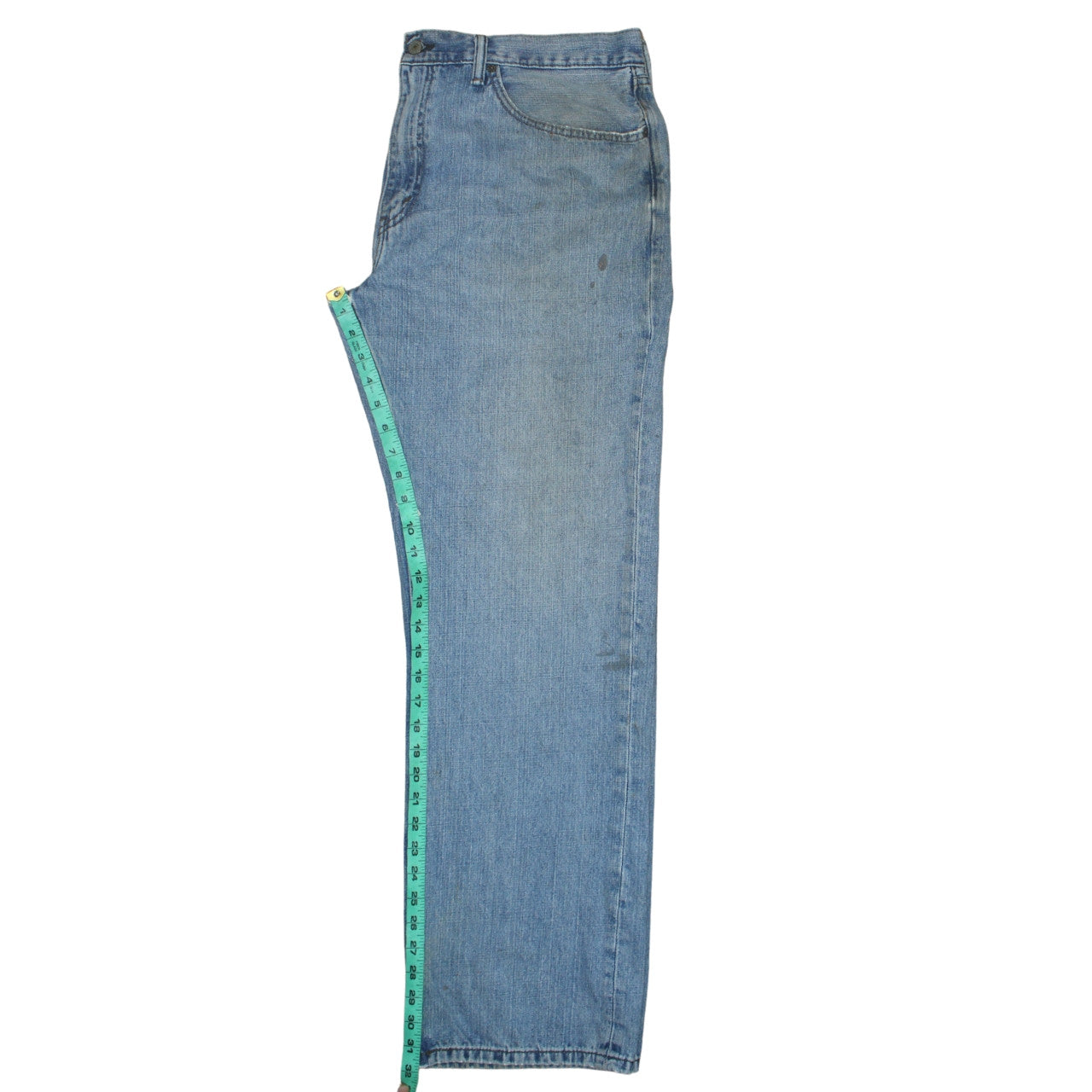 Mens UK Size L Levi's Regular Fit Straight Blue Jeans
