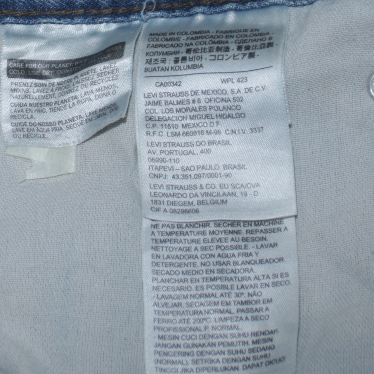 Mens UK Size L Levi's Regular Fit Straight Blue Jeans