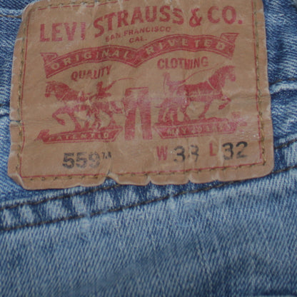 Mens UK Size L Levi's Regular Fit Straight Blue Jeans