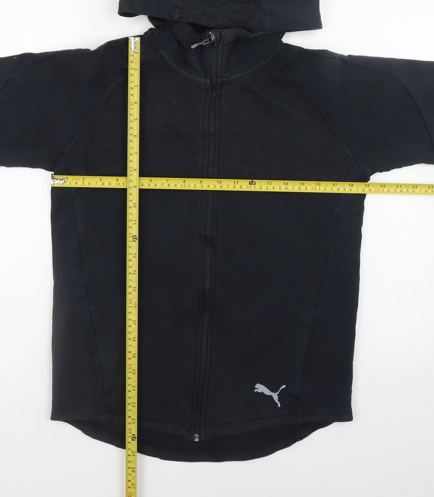 Teens UK Size 2XL PUMA Black Full Zip Hoodie