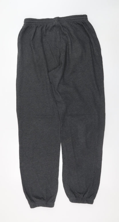 Fila Mens Grey L Sweatpants Regular Fit Logo Joggers
