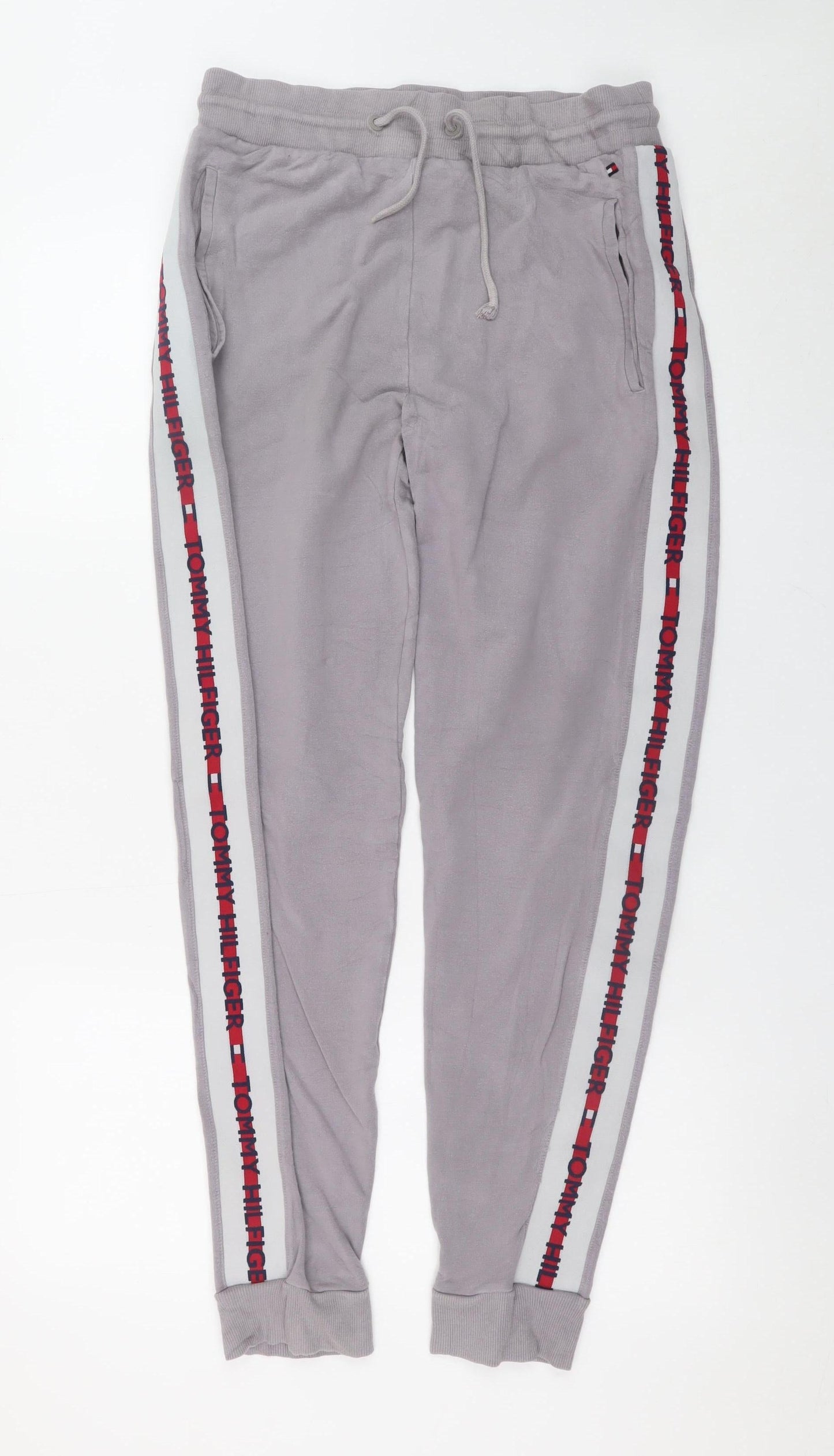 Mens UK Size S Tommy Hilfiger Regular Fit Jogger Grey Trousers