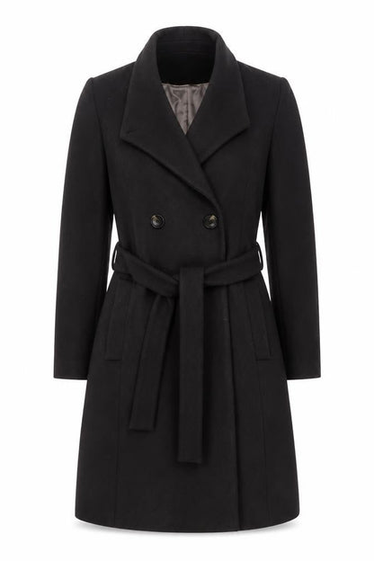 Womens UK Size 12 Viyella Black Overcoat