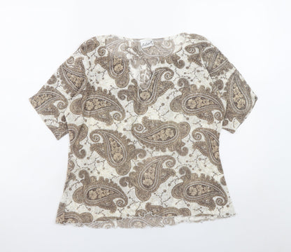 Womens UK Size 18 Select Beige Tunic Blouse