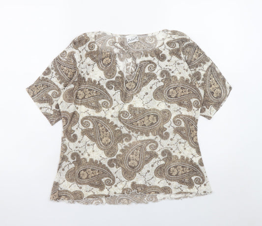 Womens UK Size 18 Select Beige Tunic Blouse