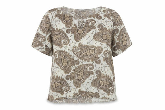 Womens UK Size 18 Select Beige Tunic Blouse