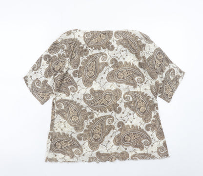 Womens UK Size 18 Select Beige Tunic Blouse