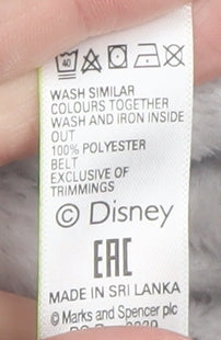 Marks and Spencer Women Grey Fleece Hooded Plus Robe 20-22